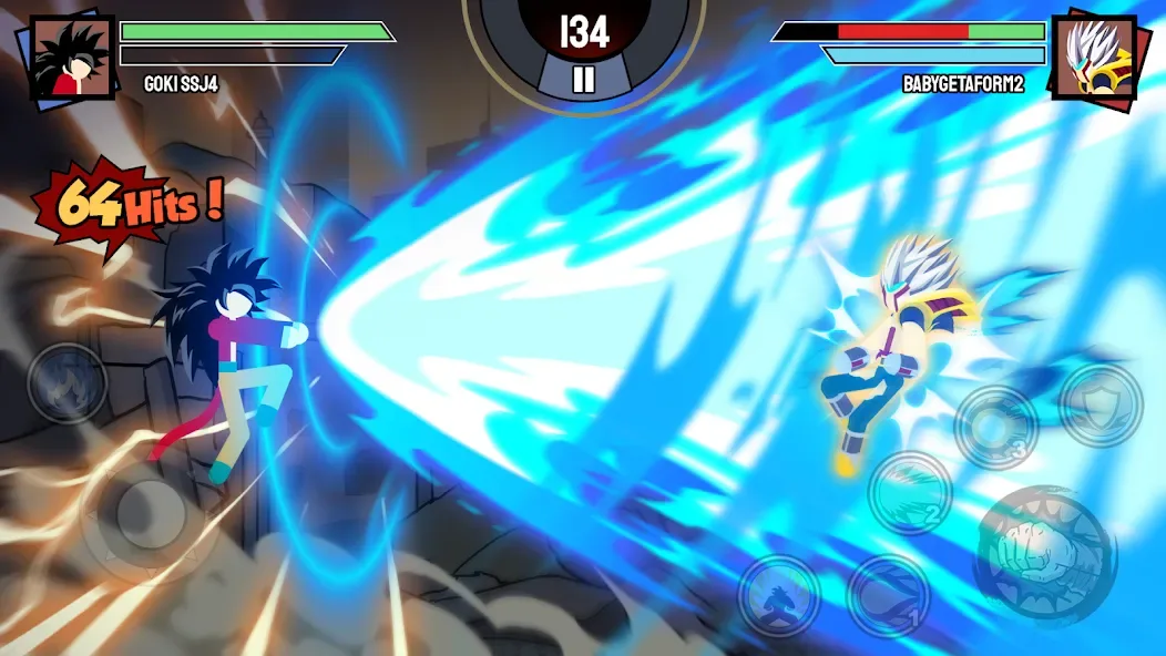 Stickman Warriors Super Dragon Shadow Fight Infinite Energy screenshot 1