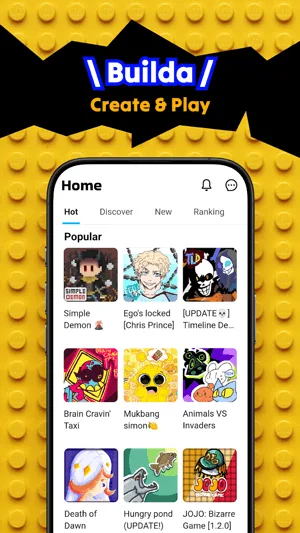 Builda - Make and Play Games screenshot 1