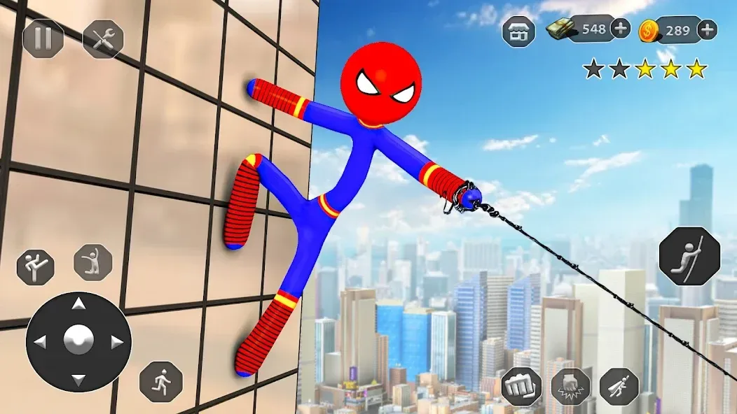 Stick Rope Hero Game Superhero screenshot 1