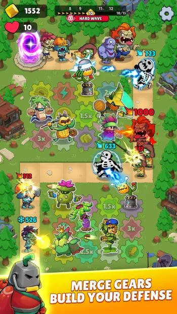 Gear Plants: Merge Defense screenshot 1