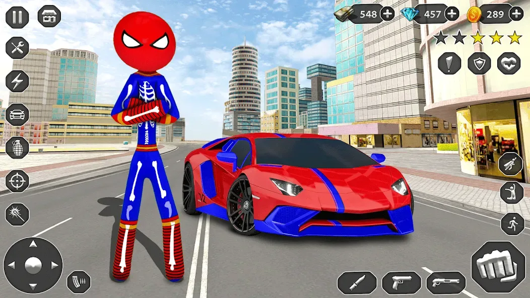 Stick Rope Hero Game Superhero screenshot 4