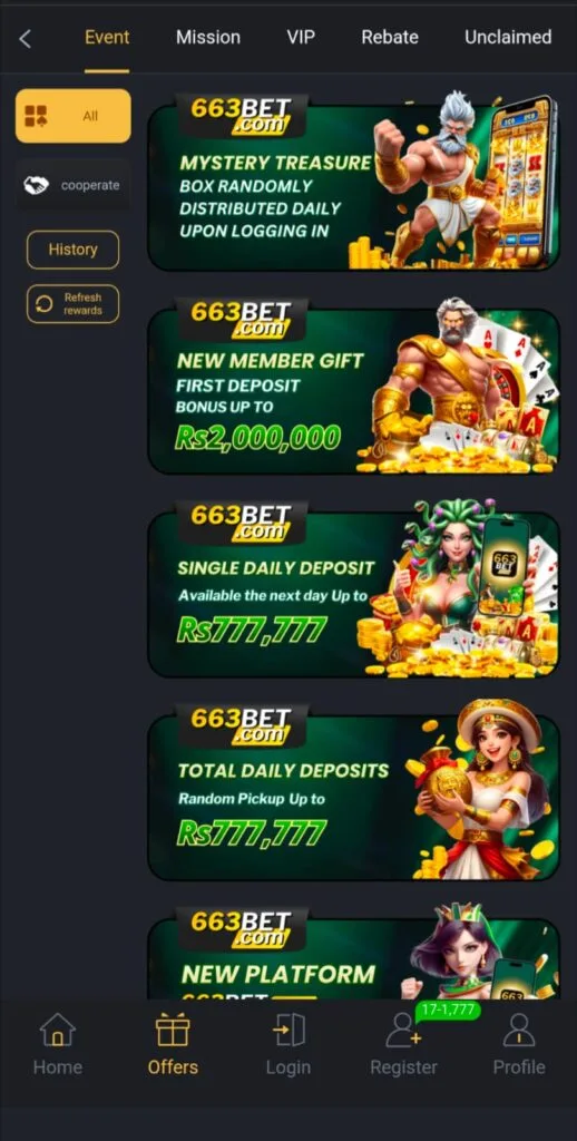 663Bet screenshot 1