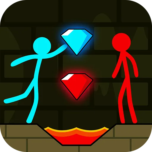 Red and Blue Stickman icon
