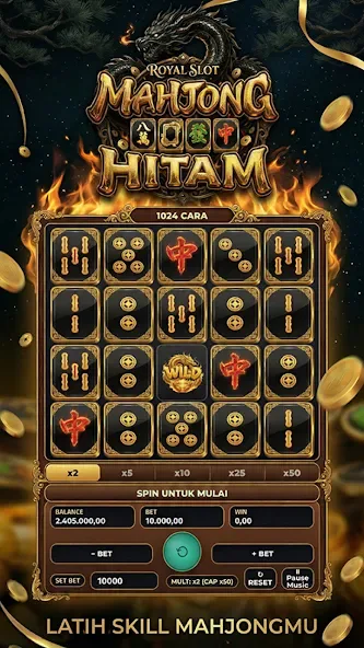 Royal Slots Mahjong Hitam screenshot 3