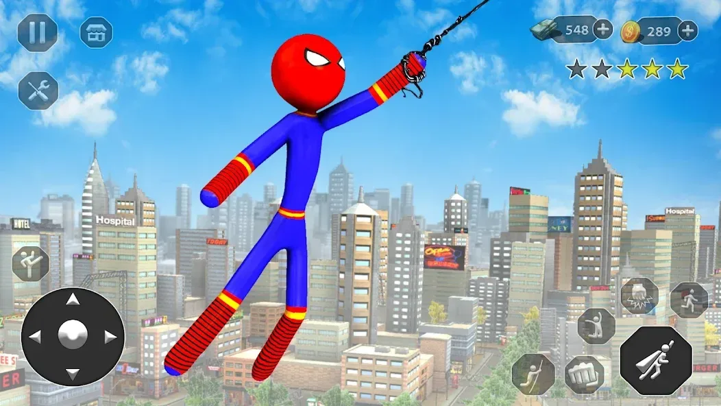 Stick Rope Hero Game Superhero screenshot 2