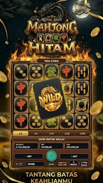 Royal Slots Mahjong Hitam screenshot 4