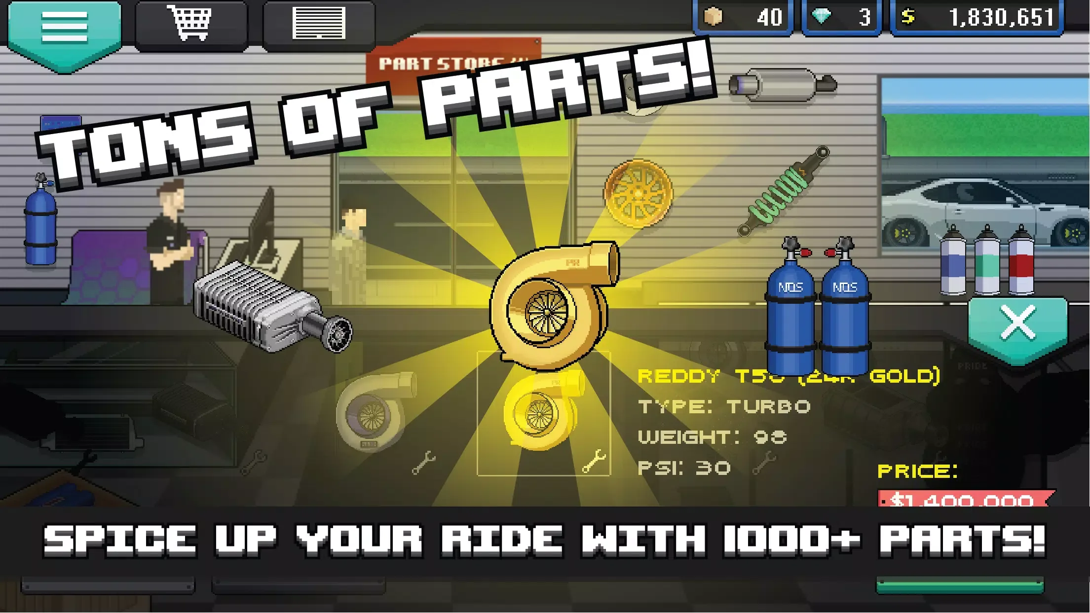 Pixel Car Racer Lamborghini screenshot 3