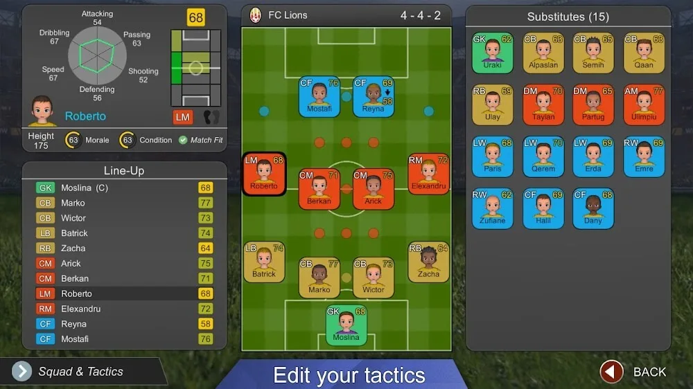 Pro League Soccer screenshot 4