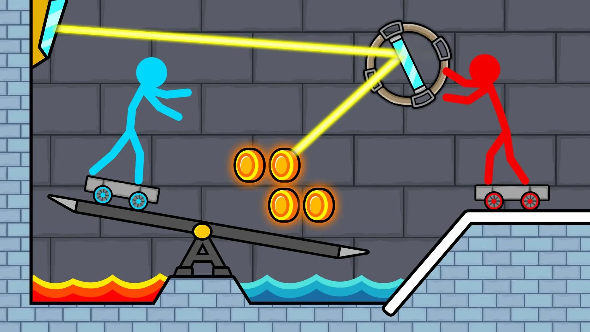 Red and Blue Stickman screenshot 2