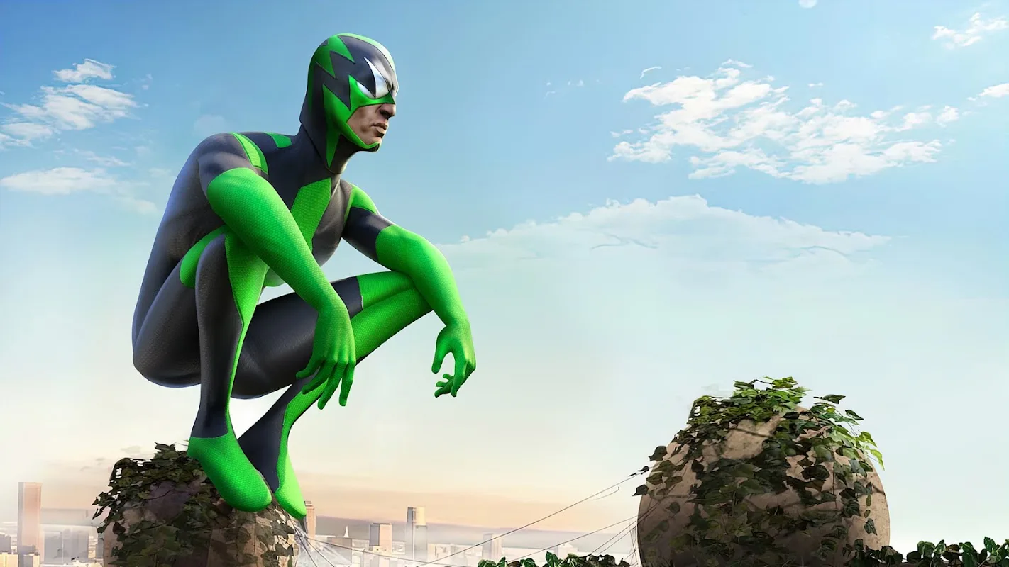 Rope Frog Ninja Hero Car Vegas screenshot 4