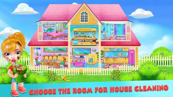 Girl home cleaning fun screenshot 3