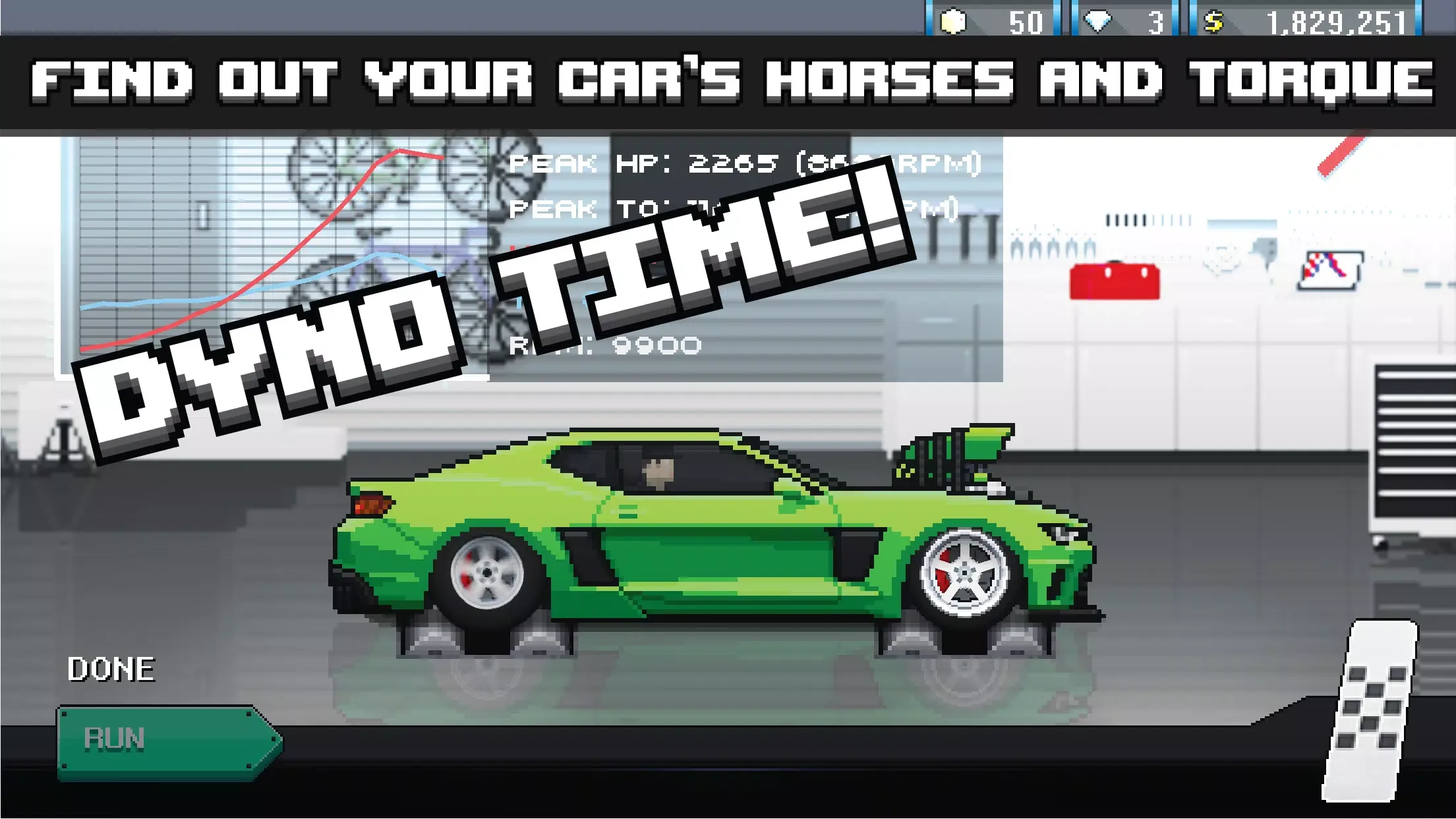 Pixel Car Racer Lamborghini screenshot 2