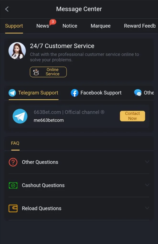 663Bet screenshot 4