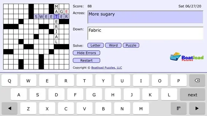 Boatload's Daily Crosswords screenshot 1