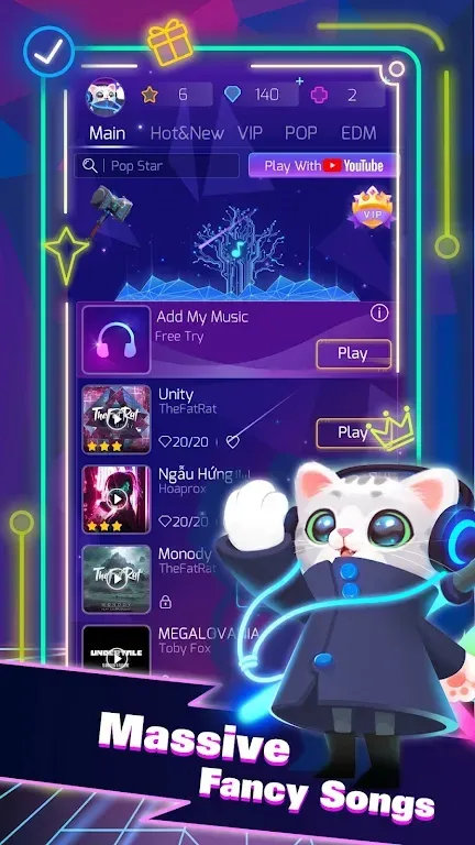 Sonic Cat - Slash the Beats screenshot 1