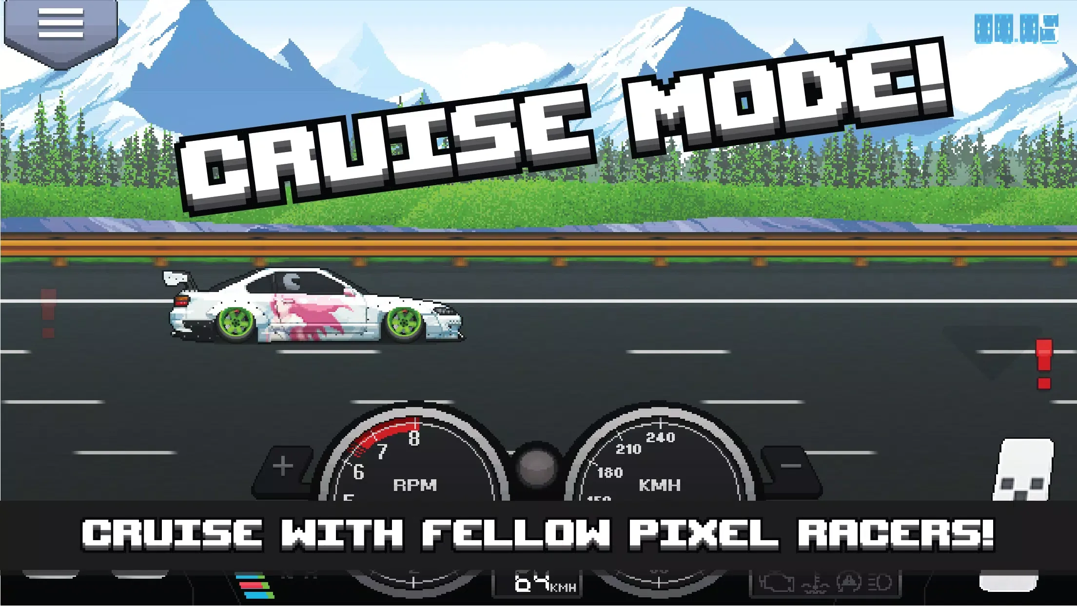 Pixel Car Racer Lamborghini screenshot 1