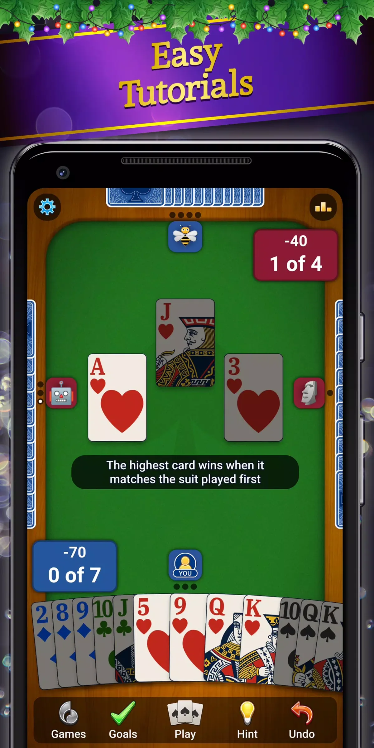 Spades card game online screenshot 2
