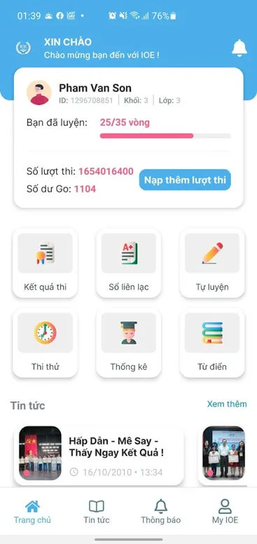 IOE - Thi Tiếng Anh trên mạng screenshot 2