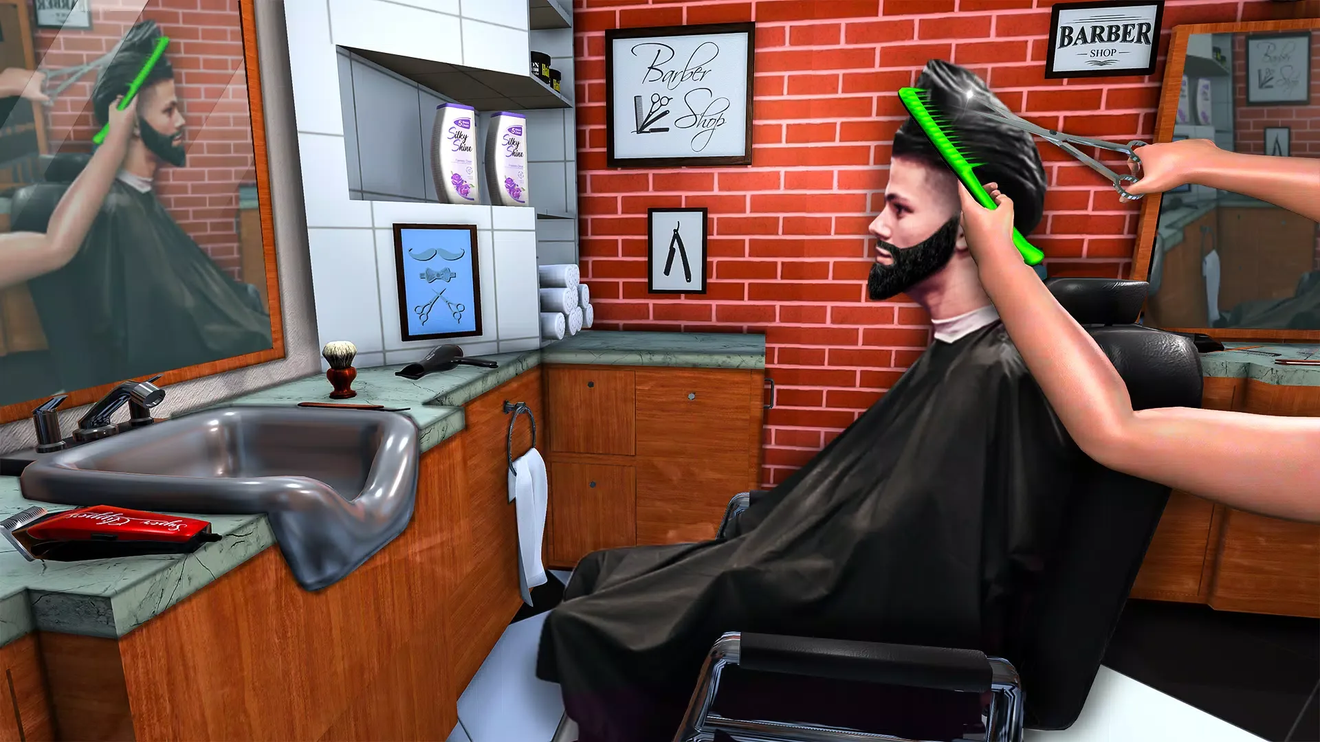 Barber Shop 3d Hair Cut Games screenshot 4