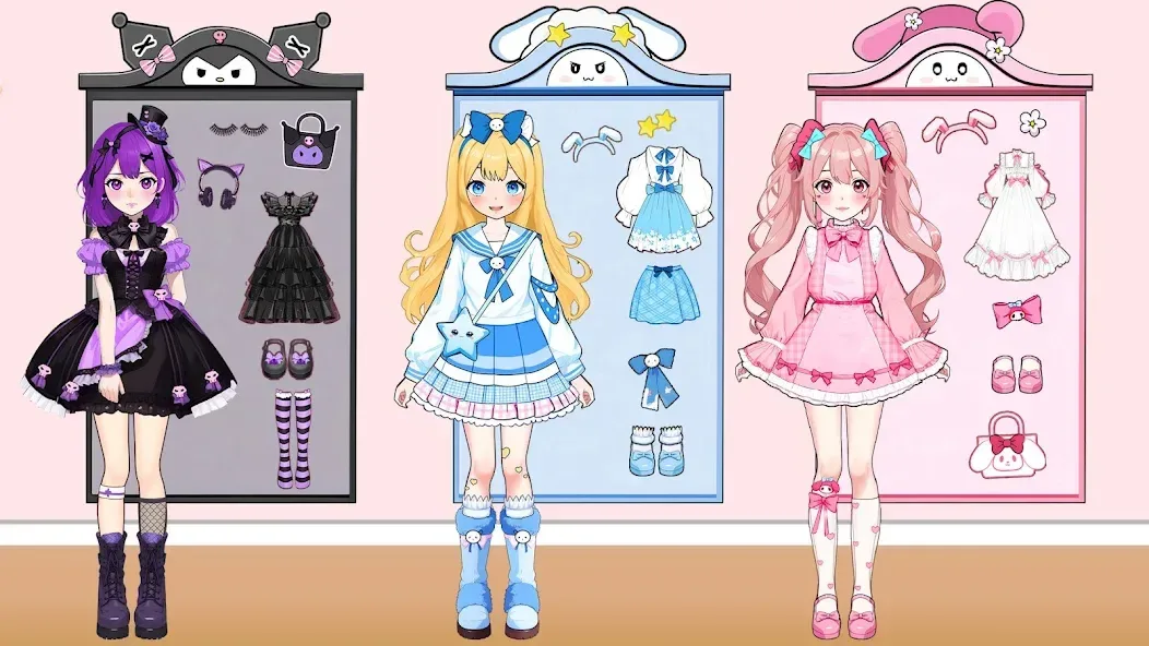 Anime Dress Up and Makeup Game screenshot 1