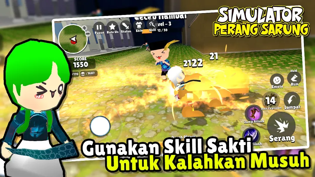 Simulator Perang Sarung 3D icon
