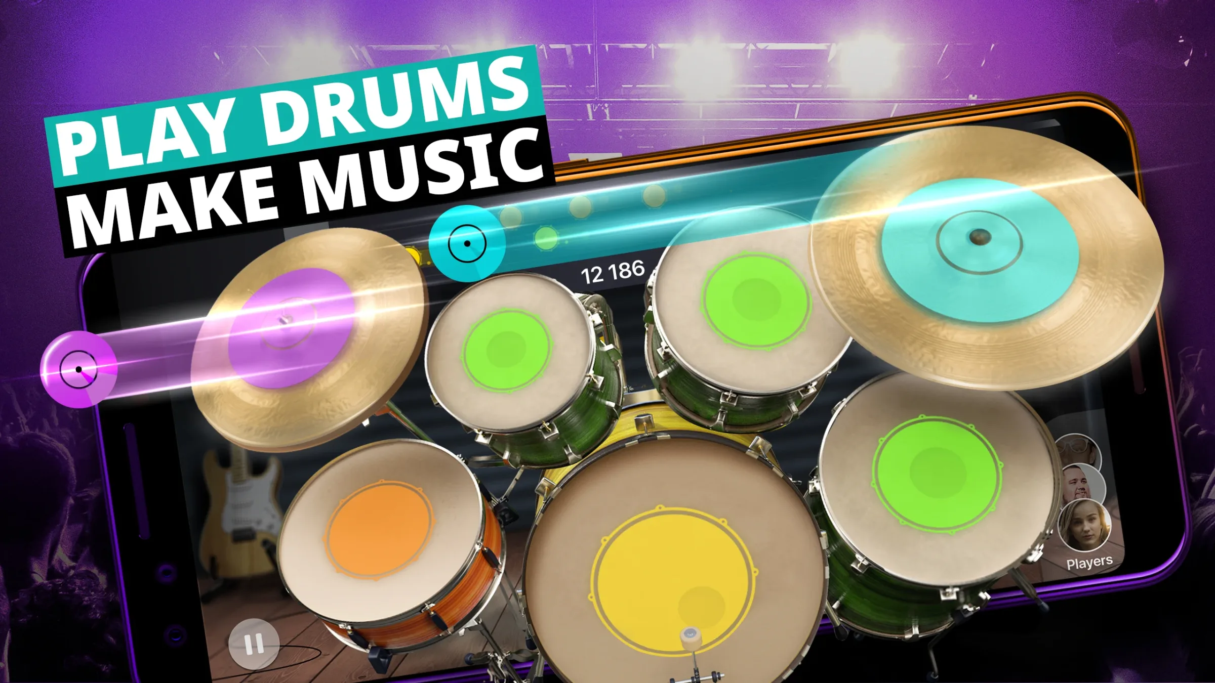 Drum Kit Music Games Simulator screenshot 2