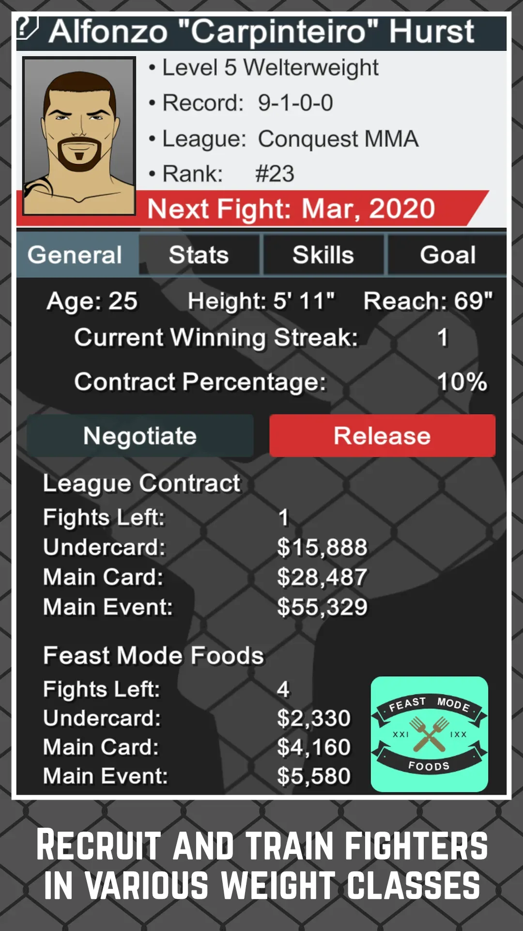 MMA Manager screenshot 2